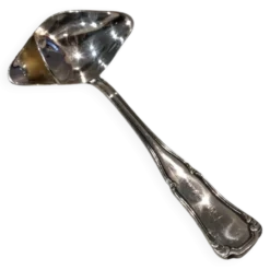 Louche gras maigre métal argenté orfèvre Ercuis Valencay 17,6cm