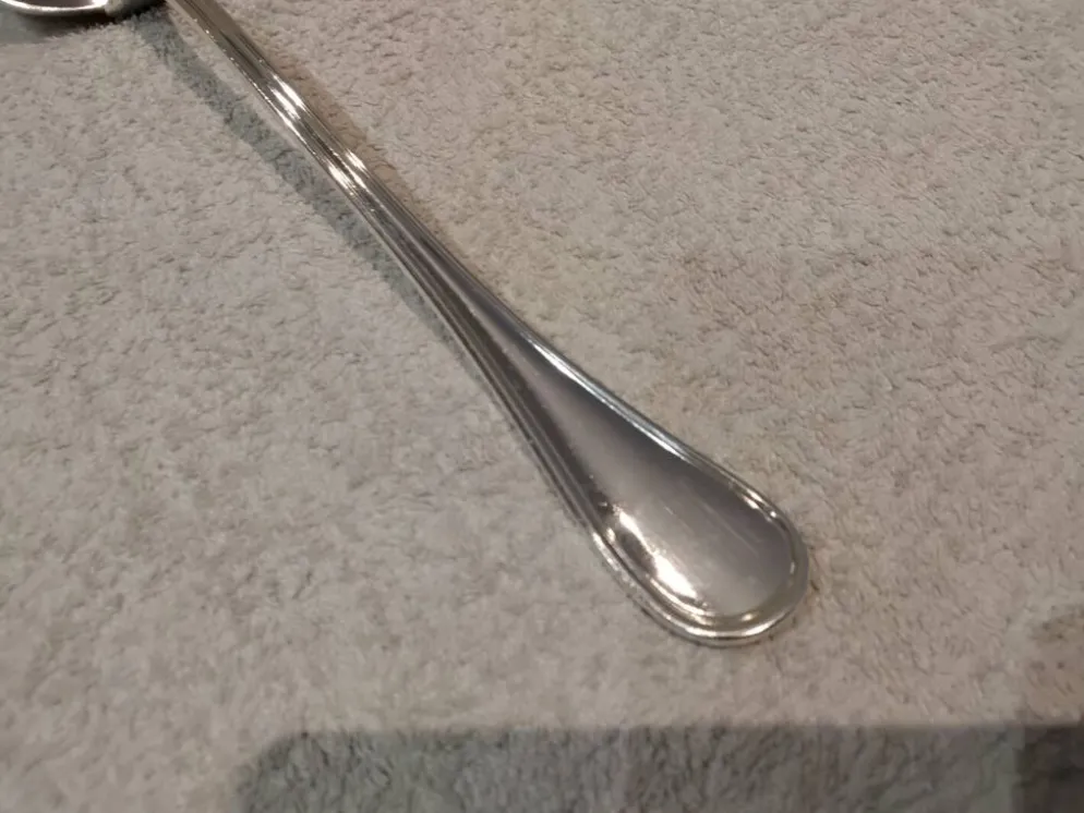 Louche à potage métal argenté orfèvre Christofle modèle Albi 28,7cm