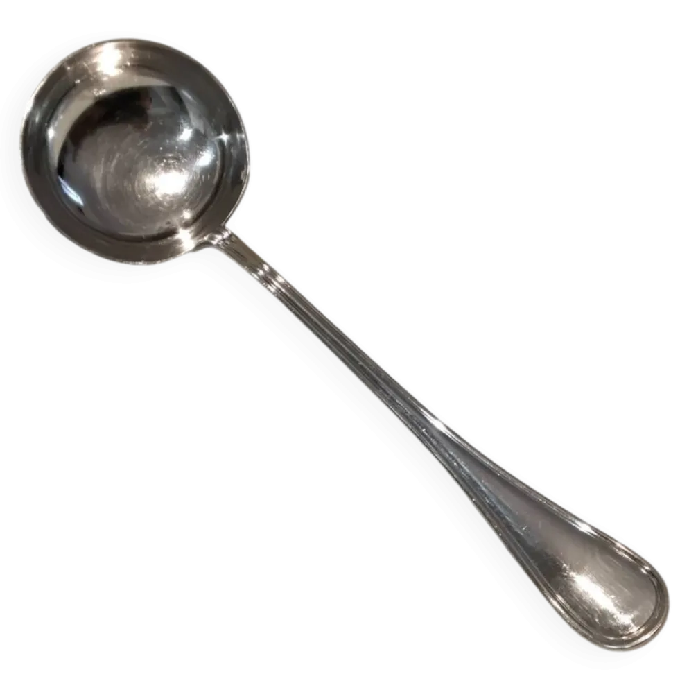 Louche à potage métal argenté orfèvre Christofle modèle Albi 28,7cm