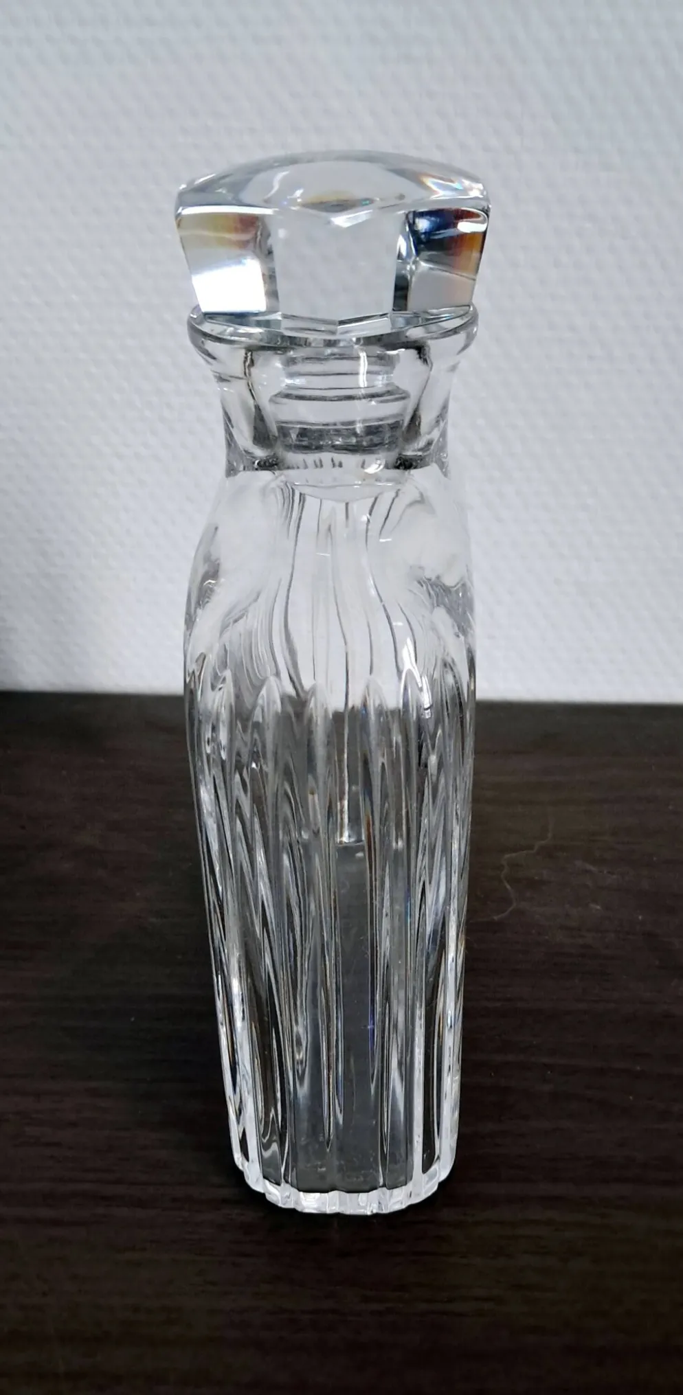 Magnifique carafe à whisky en verre cristal. Vintage
