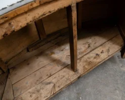 Magnifique comptoir ancien italien avec plateau en marbre, 19ème