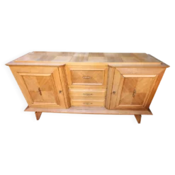 Magnifique grand buffet bas vintage en bois