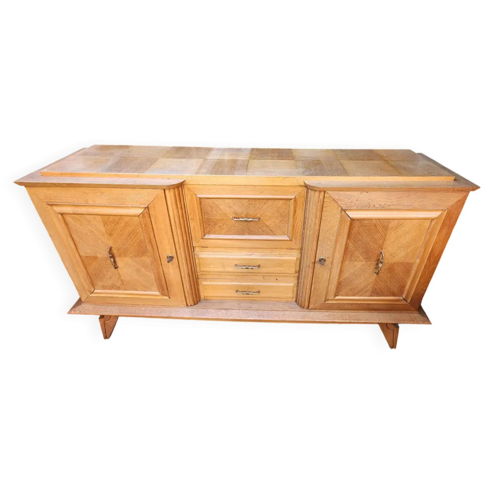 Magnifique grand buffet bas vintage en bois