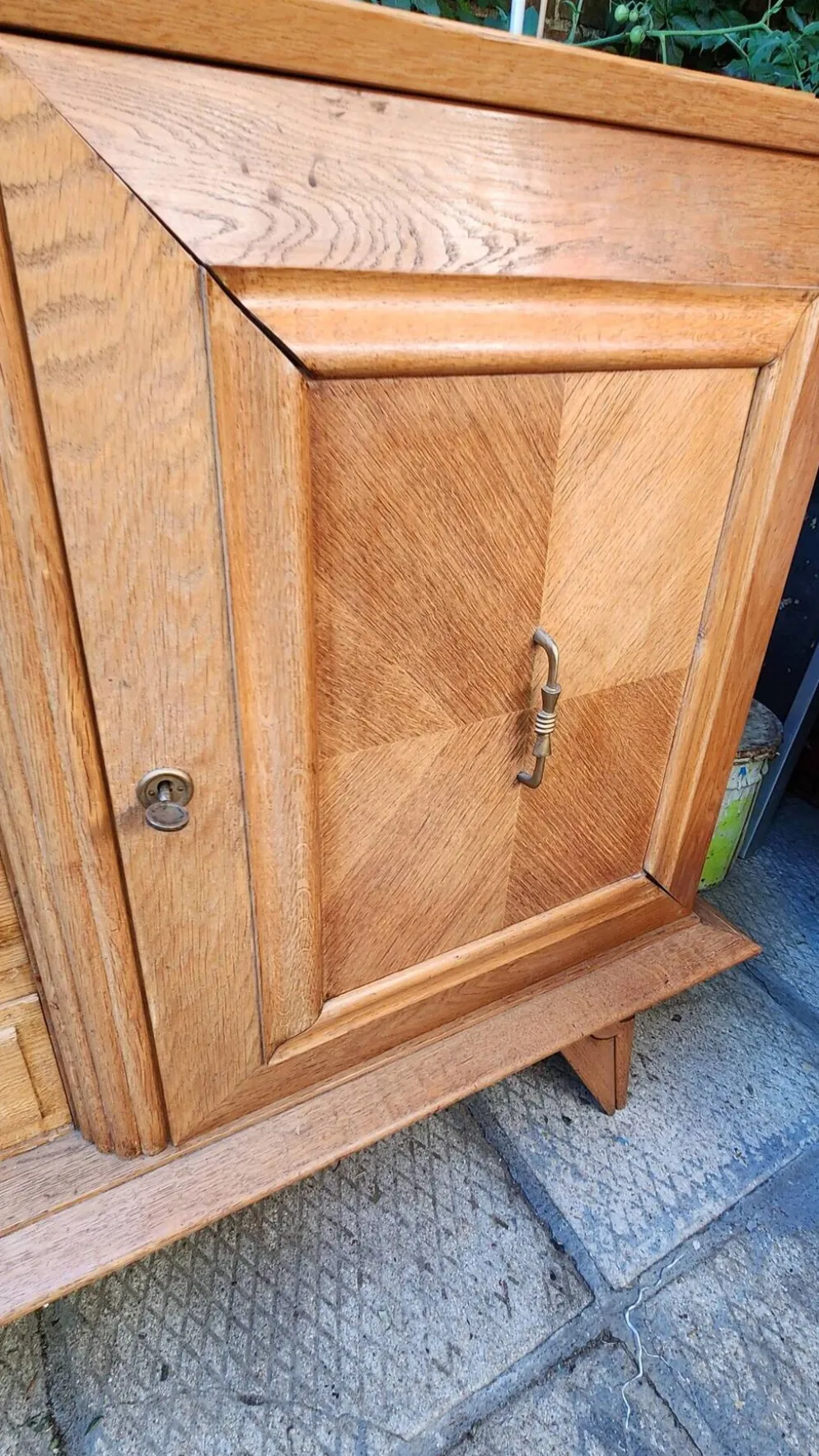 Magnifique grand buffet bas vintage en bois