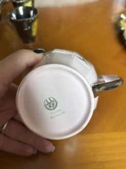 Magnifique service à café en porcelaine rose – Haas & Czjzek, Schl