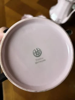 Magnifique service à café en porcelaine rose – Haas & Czjzek, Schl