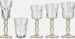 Magnifique service de 48 verres en cristal Saint Louis, Collection Bubbles