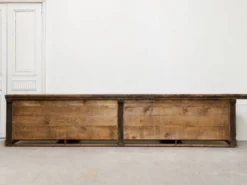 Majestueux meuble de métier ancien en chêne massif 404cm 1900