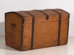 Malle ancienne à cadre métallique (c.1900) #80