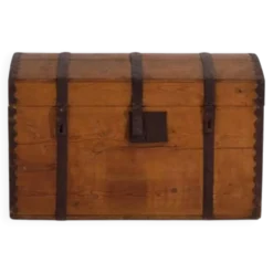 Malle ancienne à cadre métallique (c.1900) #80