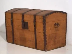 Malle ancienne à cadre métallique (c.1900) #80