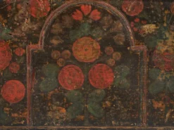 Malle ancienne de style art populaire, année 1838