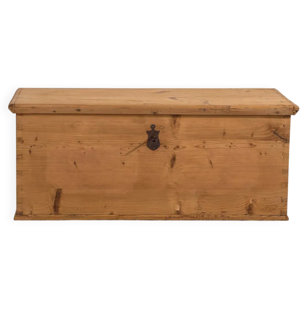Malle ancienne en bois massif (c.1920)