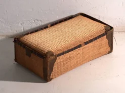 Malle ancienne kōri en osier de saule – Japon, vers 1920. Ensemble de deux.
