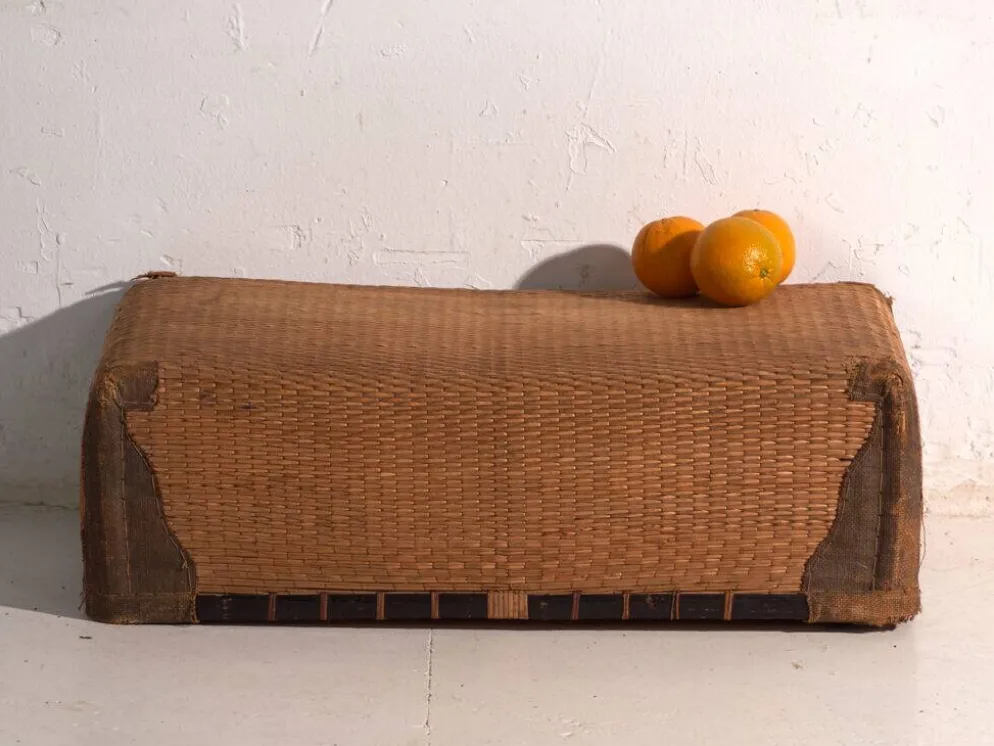 Malle ancienne kōri en osier de saule – Japon, vers 1920. Ensemble de deux.