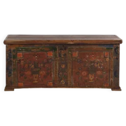 Malle ancienne à motifs floraux (c.1920)
