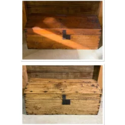 Malle ancienne rénovée en bois