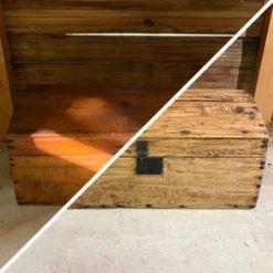 Malle ancienne rénovée en bois