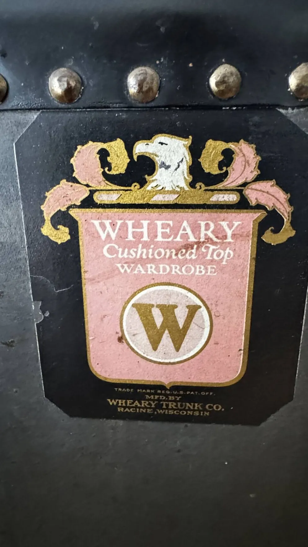 Malle-armoire de voyage américaine Wheary – années 1920