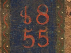 Malle de mariée ancienne bleu marine (année 1855)