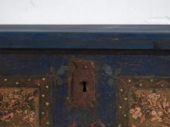 Malle de mariée ancienne bleu marine (année 1855)