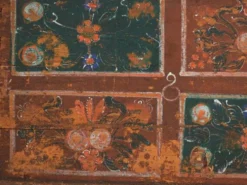 Malle de rangement ancienne avec décoration florale (année 1895) #102