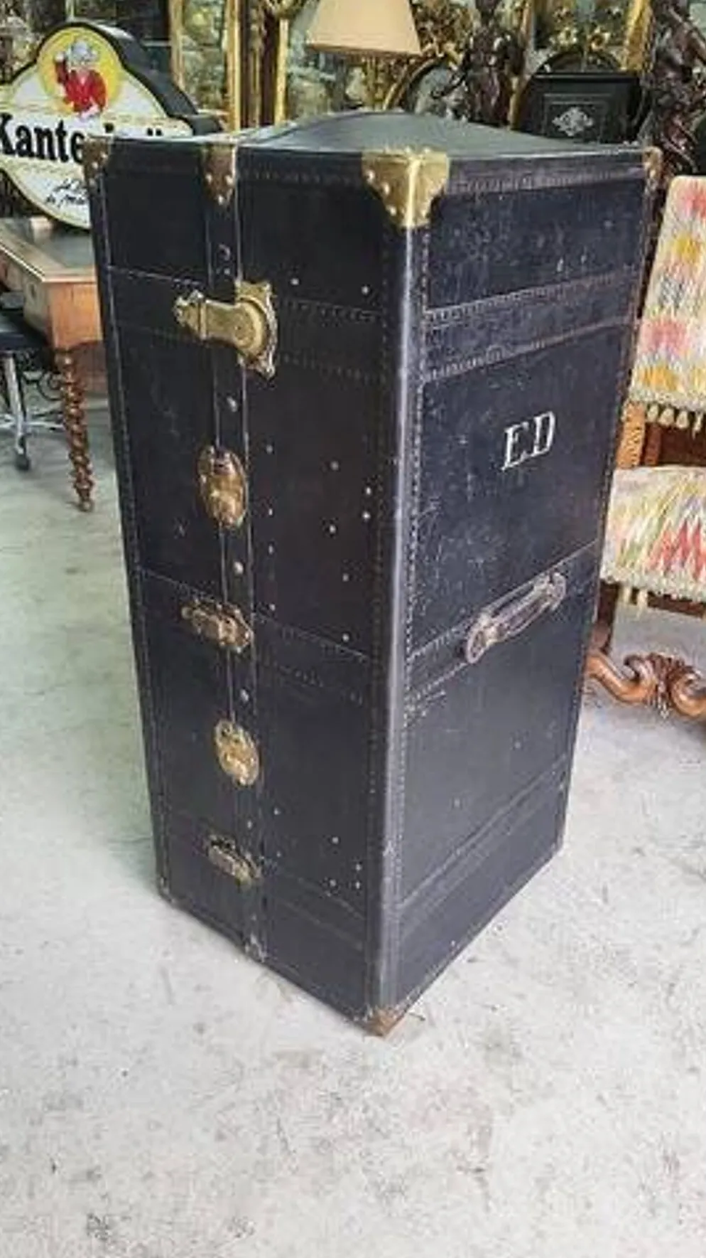 Malle de voyage cabine en cuir cosmopolis