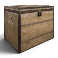 Malle de voyage en bois