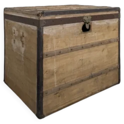 Malle de voyage en bois
