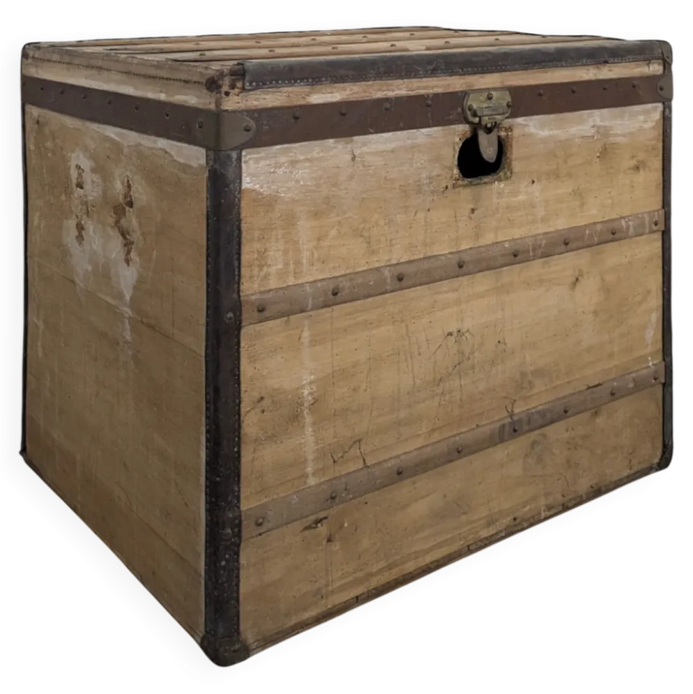 Malle de voyage en bois