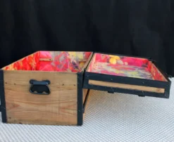 Malle de voyage en bois