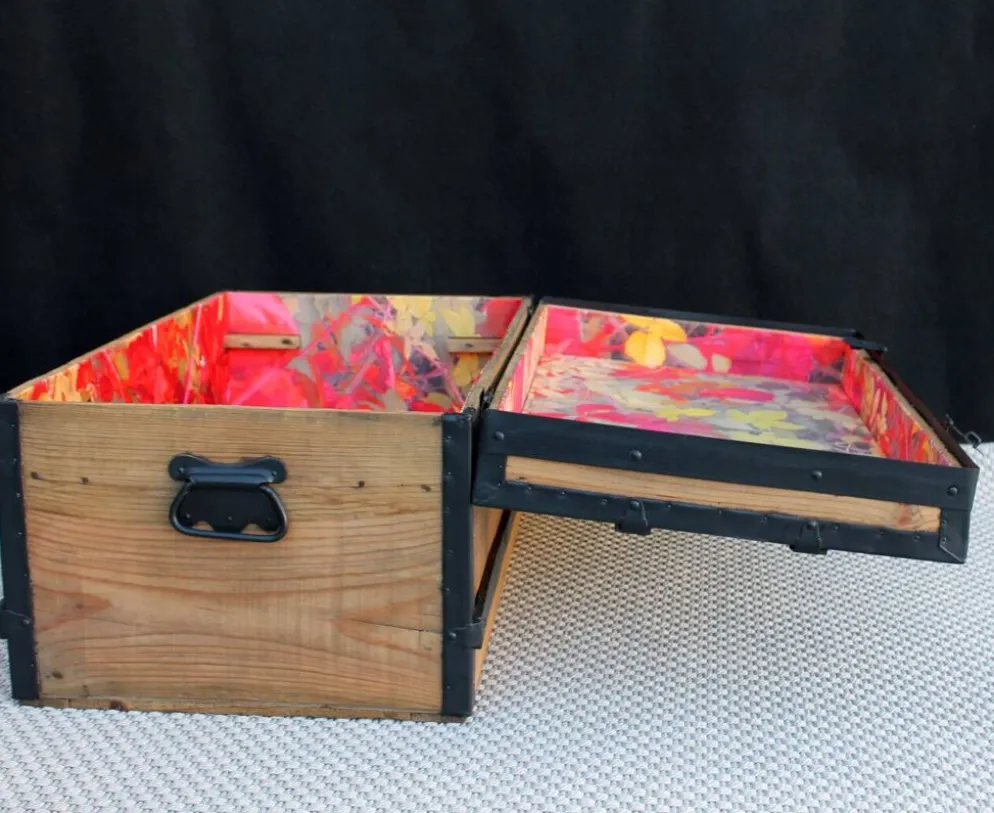 Malle de voyage en bois