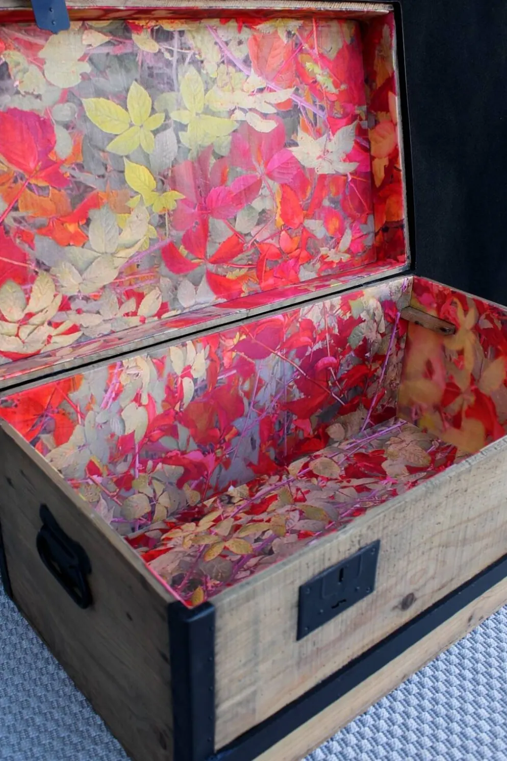 Malle de voyage en bois