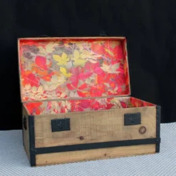 Malle de voyage en bois