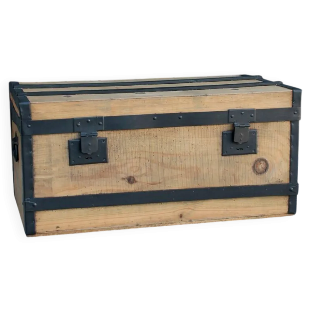 Malle de voyage en bois