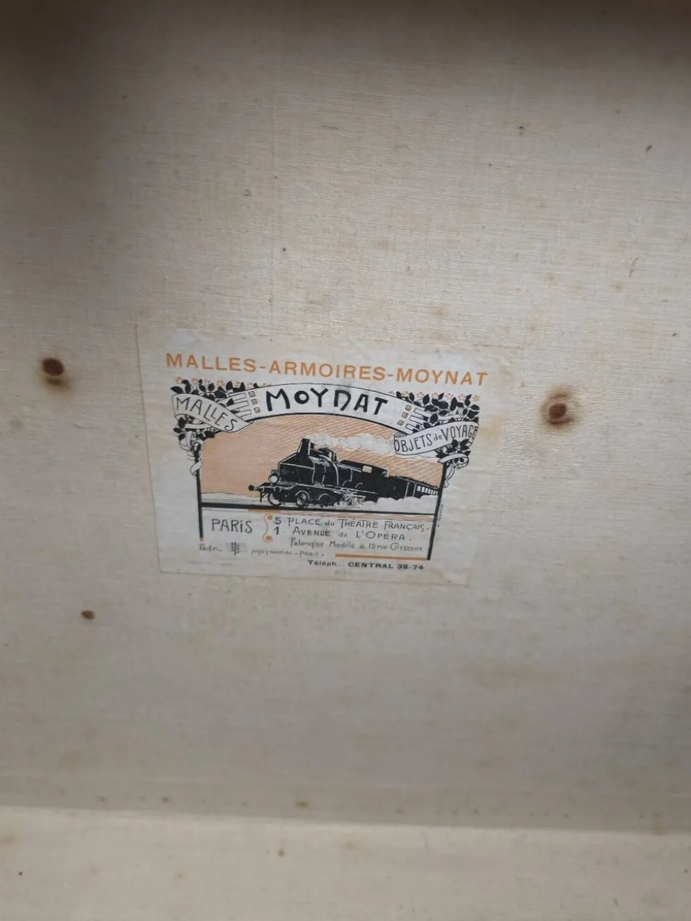 Malle de voyage Moynat Paris début 20 eme