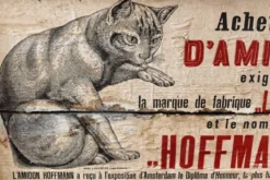 Malle en bois, amidon Le Chat Hoffmann