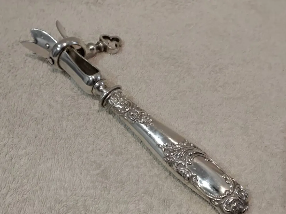 Manche a gigot manche argent 950 Minerve style rocaille Ravinet