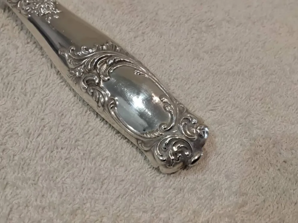 Manche a gigot manche argent 950 Minerve style rocaille Ravinet