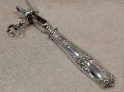 Manche a gigot manche argent 950 Minerve style rocaille Ravinet