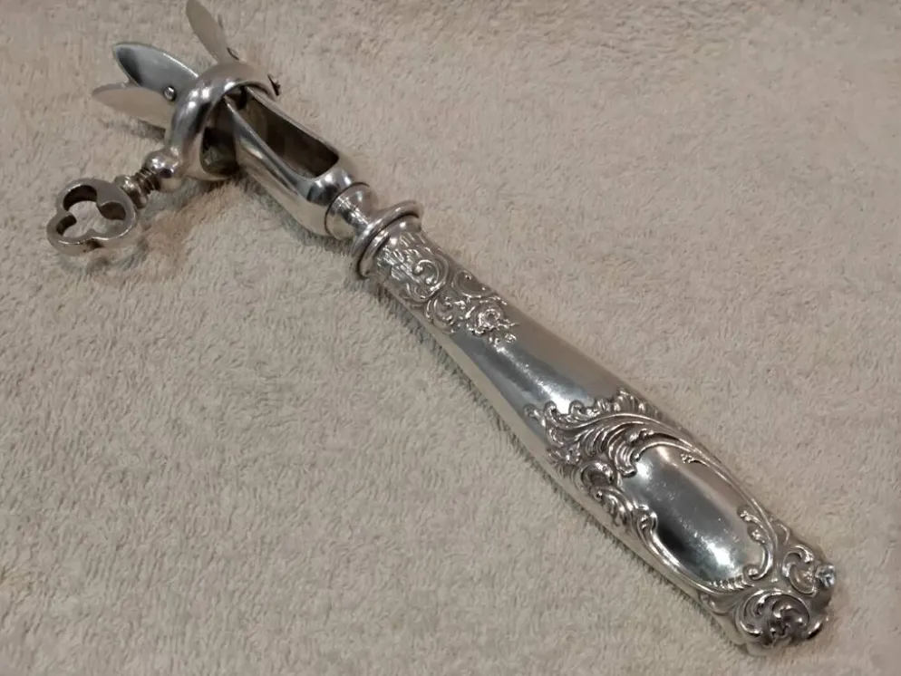 Manche a gigot manche argent 950 Minerve style rocaille Ravinet