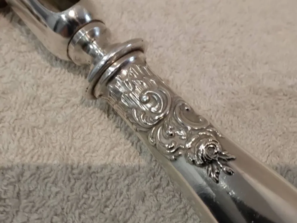 Manche a gigot manche argent 950 Minerve style rocaille Ravinet