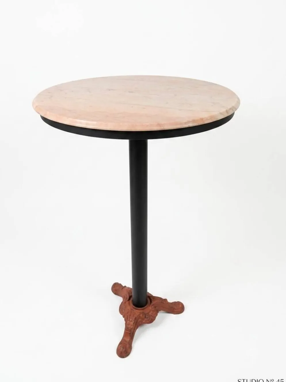 Mange debout de bistrot dessus marbre pied fonte