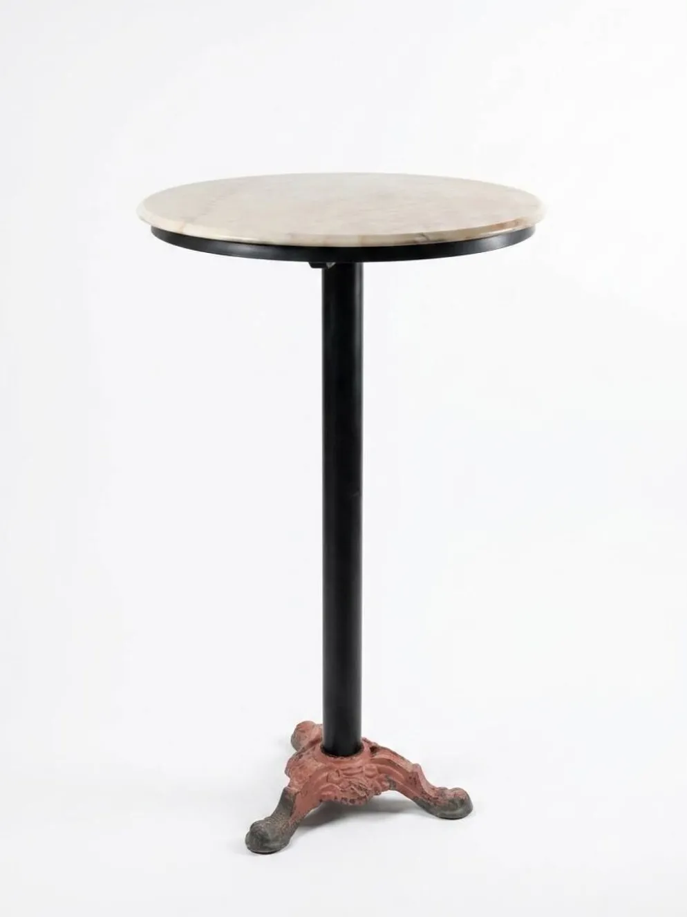 Mange debout de bistrot dessus marbre pied fonte