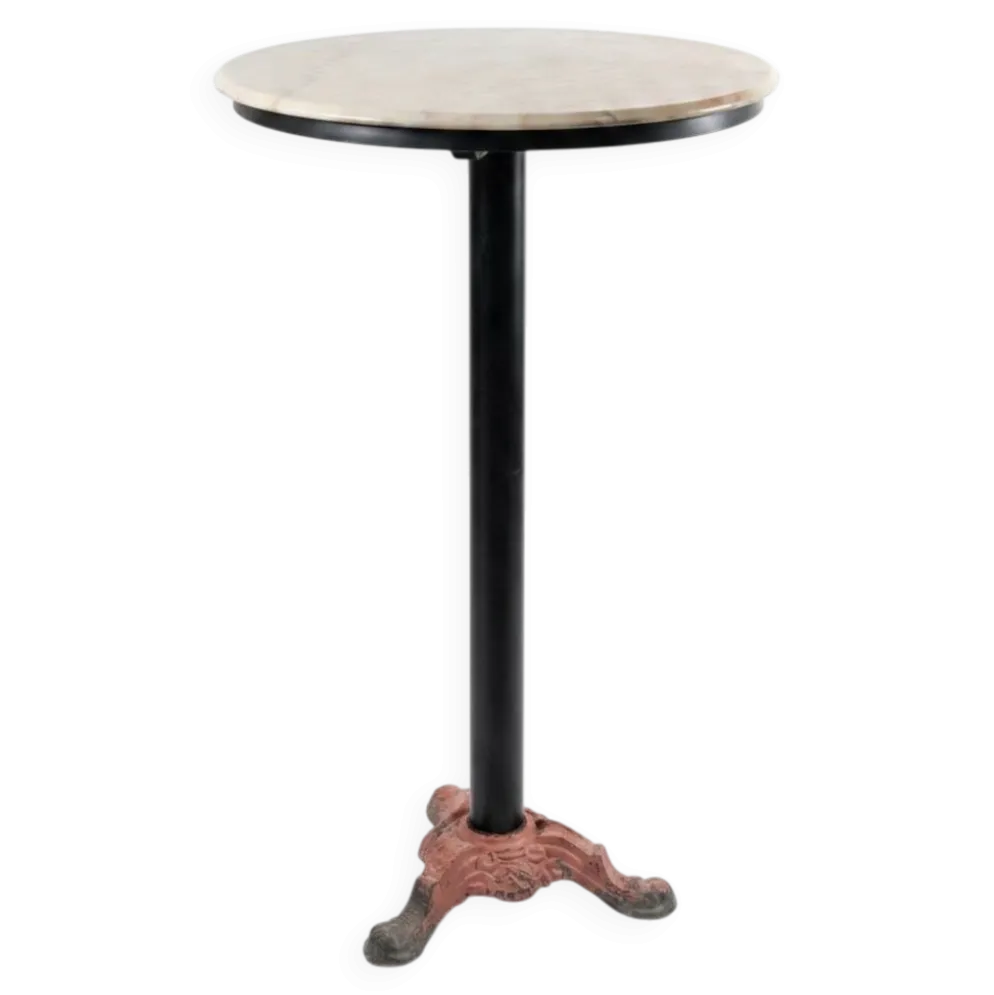 Mange debout de bistrot dessus marbre pied fonte