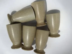 6 Mazagrans Grès Village France beige blond