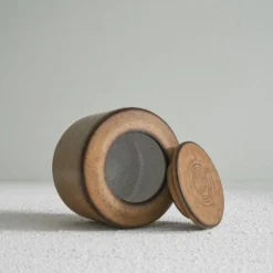 Meindert Zaalberg Studio Pottery 'Stop' boîte avec couvercle 1962