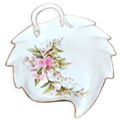Meissen ravier coupelle décor fleurs rose peint en porcelaine signé Meissen