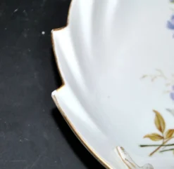 Meissen ravier coupelle décor fleurs peint en porcelaine signé Meissen