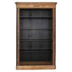 Meuble ancien en bois massif rénové – bibliothèque / vestiaire d’entrée